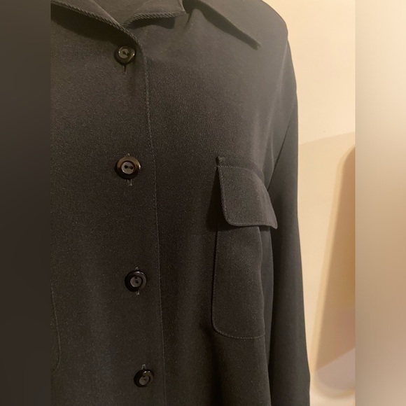 Tanjay Womens black button up shirt. Size 14 - Picture 4 of 6
